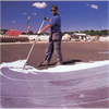 Lindec Lindolit® W krympspärr appliceras på nylagt betonggolv