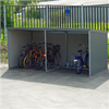 Hållbart cykelgarage, prisvärt och lättmonterat, vägg och tak av trapets-korrigerad plåt