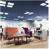 Ecophon Focus™ färgat akustiktak på kontor