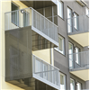 Weland balkongplattor, räcke och sidoskärm av aluminium