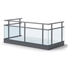 Weland balkongräcke Glas