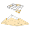 HERADESIGN® Ceiling Raft akustikskivor, skiss 3D
