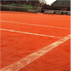 Syntetiskt rödgrus för tennisbana, rött, blått, grönt