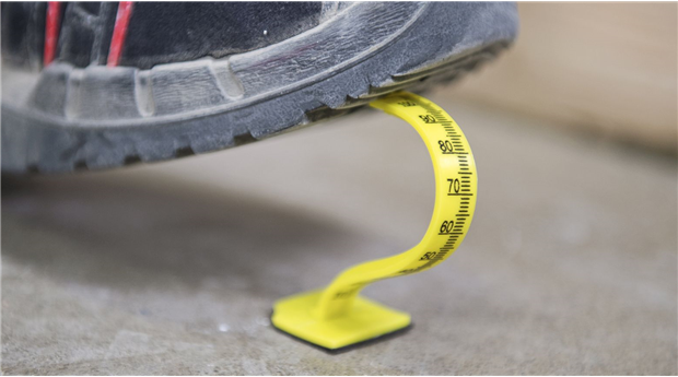 weberfloor höjdmarkör 110 visar rätt golvnivå vid golvavjämningsarbeten 